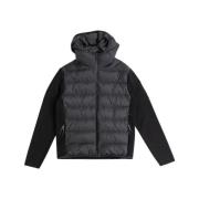 Gewatteerde Cardigan met Mesh Mouwen Moncler , Black , Heren