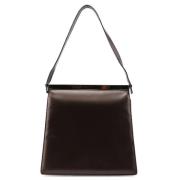 Pre-owned Leather handbags Gucci Vintage , Brown , Dames