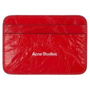 Leather wallets Acne Studios , Red , Dames