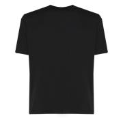 Zwarte ronde hals T-shirt gemaakt in Italië Giuliano Galiano , Black ,...