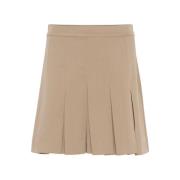 Elegante Zelivasz Skirt in Doeskin Saint Tropez , Beige , Dames