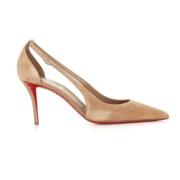 Sandaal met uitsnijding van suède Christian Louboutin , Beige , Dames