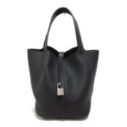 Pre-owned Leather handbags Hermès Vintage , Black , Dames