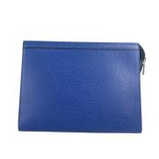 Pre-owned Leather clutches Louis Vuitton Vintage , Blue , Dames