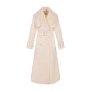 Klassieke Trenchcoat Ermanno Scervino , White , Dames