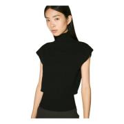 Gebreide Turtleneck Top Rick Owens , Black , Dames