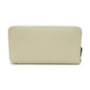 Pre-owned Leather wallets Hermès Vintage , Beige , Dames