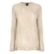 Beige Cashmere Crew Neck Sweater Avant Toi , Beige , Dames