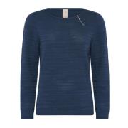 Gestructureerde Pullover Jeans Blauw Skovhuus , Blue , Dames