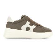 Rebel Dames Suède Sneakers Hogan , Brown , Dames