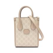 Pre-owned Leather gucci-bags Gucci Vintage , Beige , Dames