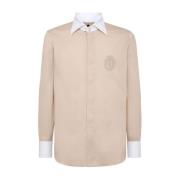 Casual Button-Up Shirt in Blue Billionaire , Beige , Heren