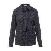 Elegante Blouse met Uniek Ontwerp Valentino Garavani , Black , Dames