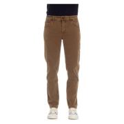 Bruine Denim Tapered Fit Jeans PT Torino , Brown , Heren