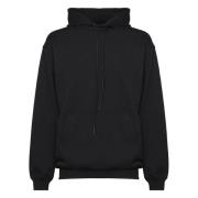 Zwarte Katoenen Hoodie Kangoeroezakken Giuliano Galiano , Black , Here...