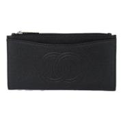 Pre-owned Fabric wallets Chanel Vintage , Black , Dames