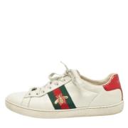 Pre-owned Leather sneakers Gucci Vintage , White , Dames