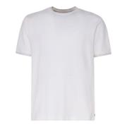 Katoenen T-shirt Ronde Kraag Korte Mouwen Eleventy , White , Heren