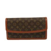 Pre-owned Canvas clutches Louis Vuitton Vintage , Brown , Dames