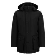 Heren Oranje Parka met Relaxte Pasvorm Hugo Boss , Black , Heren