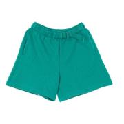 Hoge Taille Jacquard Shorts Groen/Zwart Nike , Green , Dames