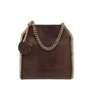 Geëmbosseerde Mini Tote Tas met Kettingdetail Stella McCartney , Brown...