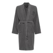 Kimono Stijl Geborduurde Badjas Carlo Colucci , Gray , Heren