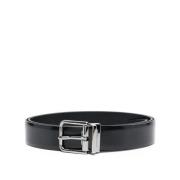 Stijlvolle Leren Riem met Gesp Dolce & Gabbana , Black , Heren