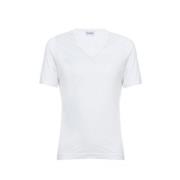 Diepe V-hals T-shirt Dolce & Gabbana , White , Heren