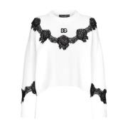 Stijlvolle Sweater met Uniek Ontwerp Dolce & Gabbana , White , Dames