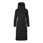 Lange Zwarte Label Jas Canada Goose , Black , Dames