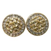 Pre-owned Metal earrings Chanel Vintage , Yellow , Dames