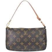 Pre-owned Canvas clutches Louis Vuitton Vintage , Brown , Dames