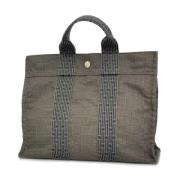 Pre-owned Canvas totes Hermès Vintage , Gray , Dames