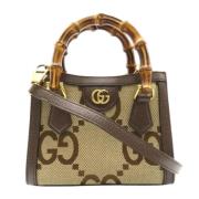 Pre-owned Leather gucci-bags Gucci Vintage , Beige , Dames