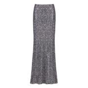 Zilveren Pailletten Lange Rok Aniye By , Gray , Dames