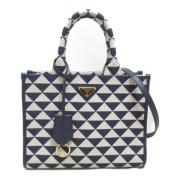 Pre-owned Canvas prada-bags Prada Vintage , Blue , Dames