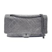 Pre-owned Leather chanel-bags Chanel Vintage , Gray , Dames