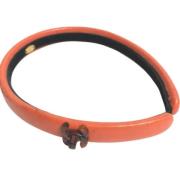 Pre-owned Leather hair-accessories Chanel Vintage , Orange , Dames