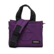 Paarse Relief Logo Schoudertas Eastpak , Purple , Dames