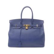 Pre-owned Fabric handbags Hermès Vintage , Blue , Dames