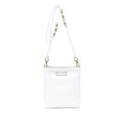 Mini tas Camilla van glad leer Gianni Chiarini , White , Dames