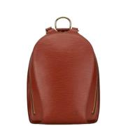 Pre-owned Leather backpacks Louis Vuitton Vintage , Brown , Dames