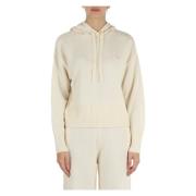 Merino Wol Kasjmier Hoodie Sun68 , White , Dames