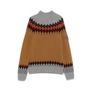 Intarsia Gebreide Trui Ermanno Scervino , Multicolor , Dames