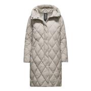 Diamantgestikte Hooded Donsjas BomBoogie , Gray , Dames