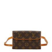 Pre-owned Canvas clutches Louis Vuitton Vintage , Brown , Dames