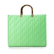 Stijlvolle leren tas voor vrouwen Fendi , Green , Dames