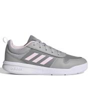 Grijze Sneakers met Roze Accenten Adidas , Gray , Dames