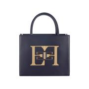 Navy Blauwe Synthetische Handtas met Rits Elisabetta Franchi , Blue , ...